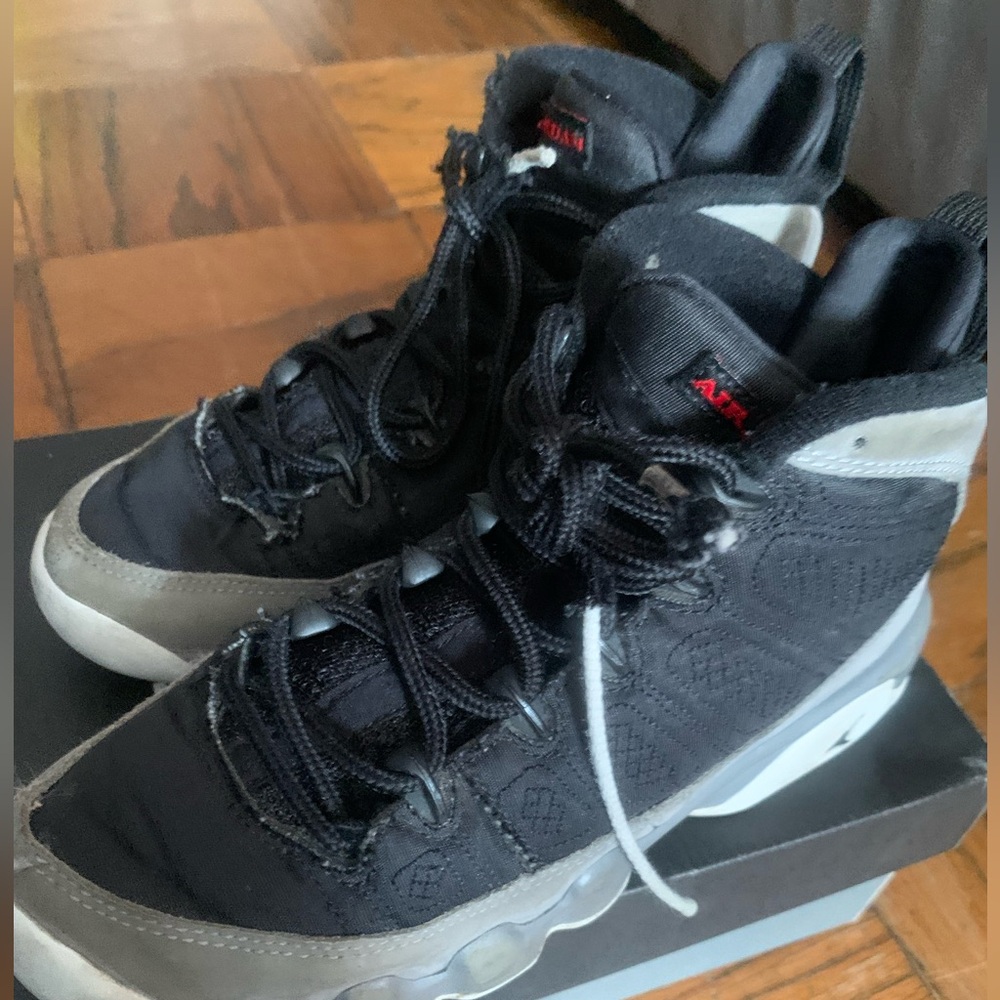 Black and gray air Jordan’s
